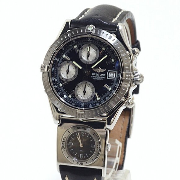 BREITLING Men's Watch Chronomat UTC Module A13352 Black Dial Automatic F-04552 - Picture 1 of 6